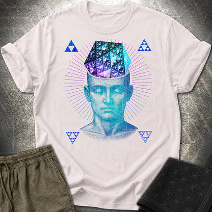 The Mathematitian Fractal Mind T-Shirt - The Mathematitian Fractal Mind T-Shirt - Ice Grey