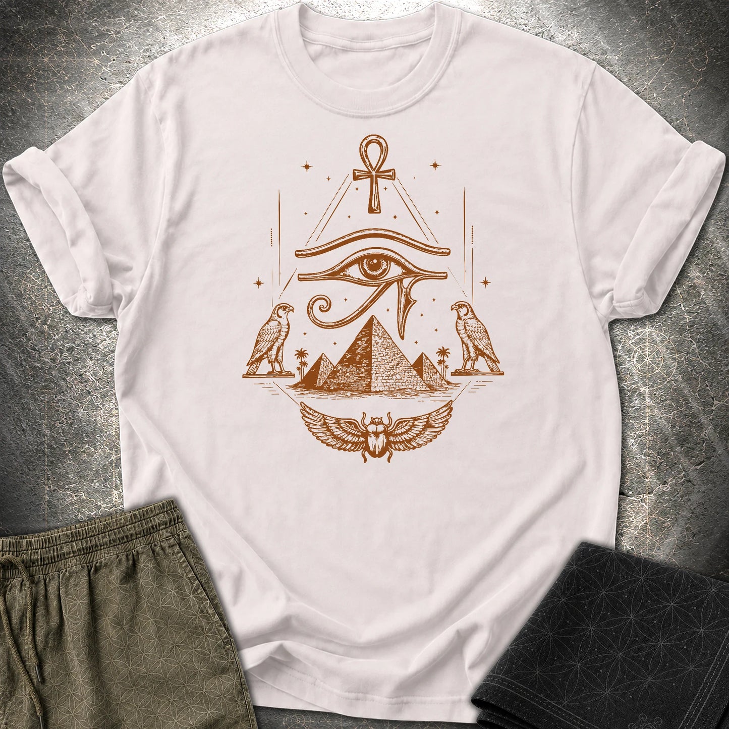 Eye Above the Ancient Pyramids - Eye Above the Ancient Pyramids T-Shirt - Ice Grey
