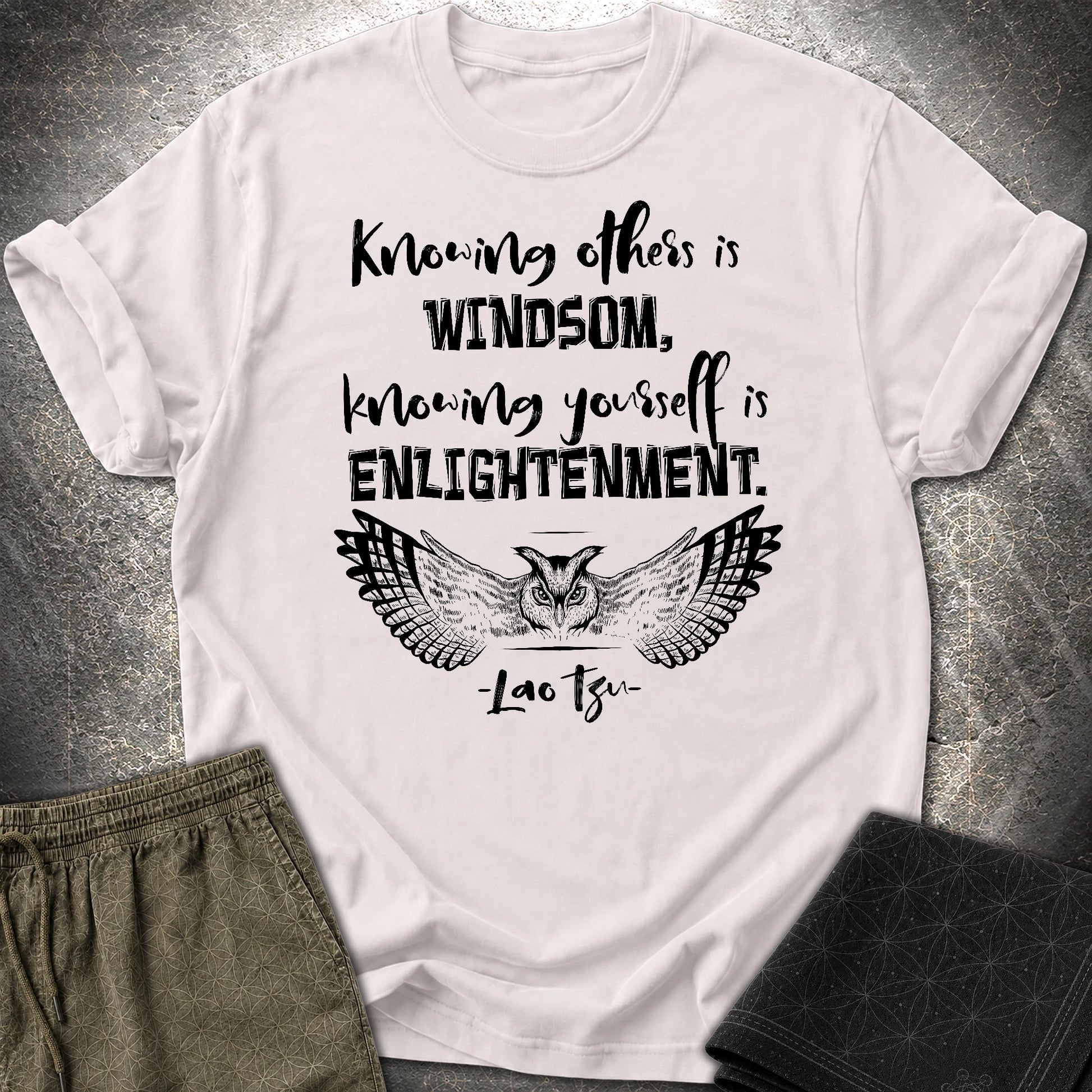 Lao Tzu EnlightenmentT-Shirt - Lao Tzu EnlightenmentT-Shirt - Ice Grey