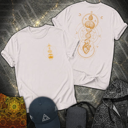 Tools Of The Trade Brain-Heart Coherence 2 Sided T-Shirt - Tools Of The Trade Brain-Heart Coherence 2 Sided T-Shirt - Ice Grey