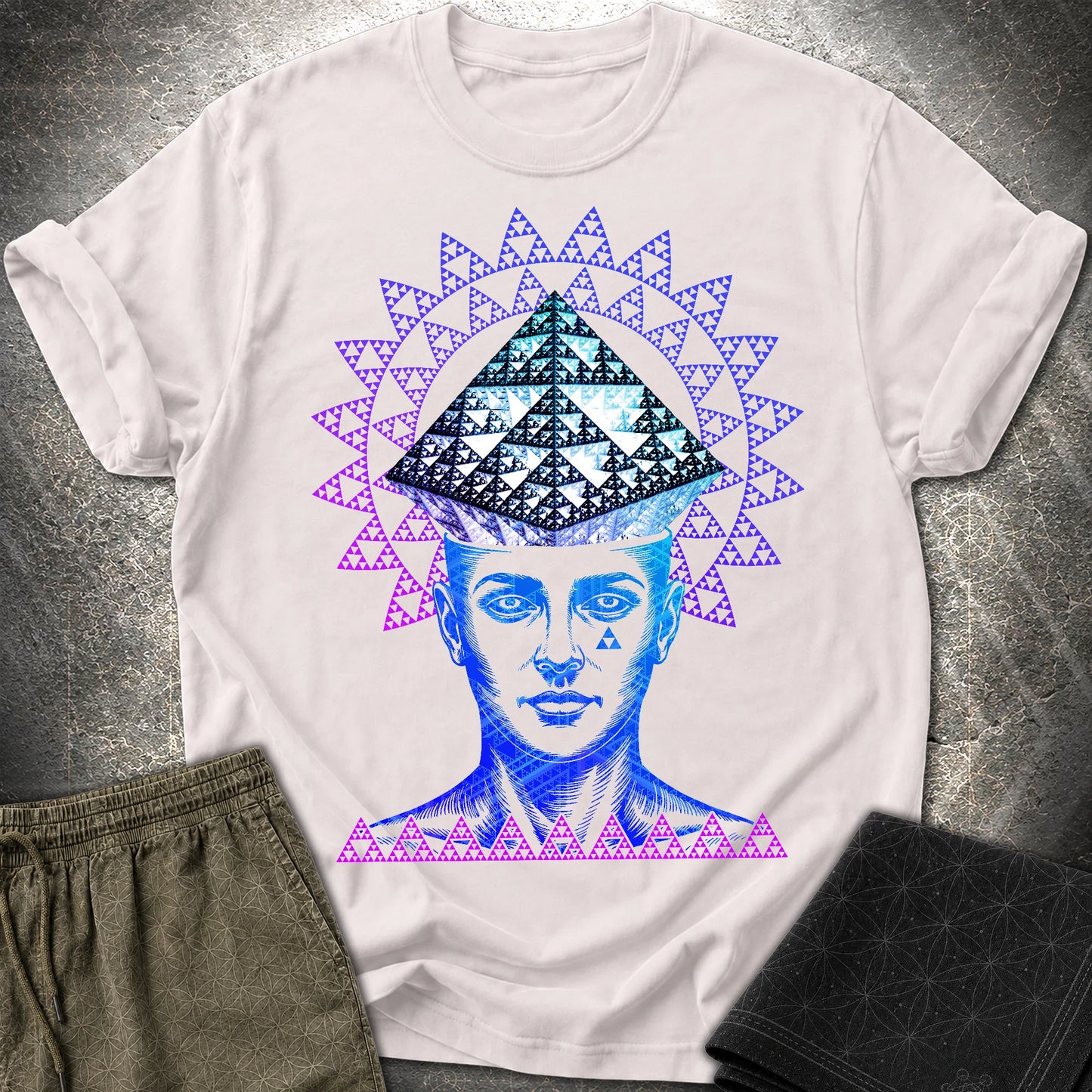 Infinite Fractal Mind T-Shirt - Infinite Fractal Mind T-Shirt - Ice Grey