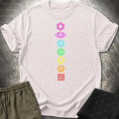 7 Chakras T-Shirt - 7 Chakras T-Shirt - Ice Grey