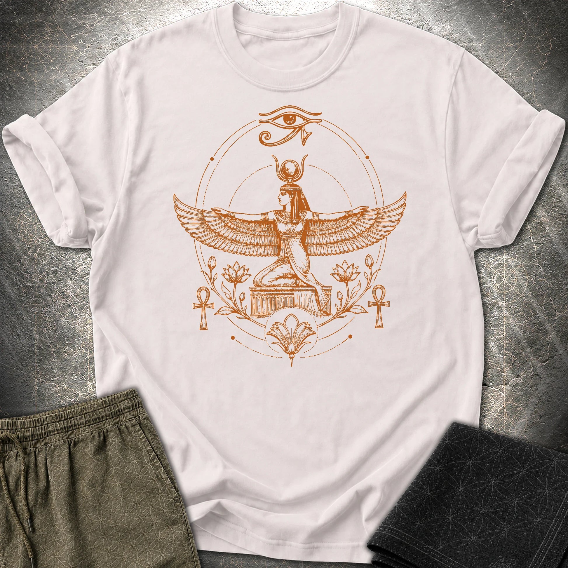Winged Goddess of the Nile - Winged Goddess of the Nile T-Shirt - Ice Grey