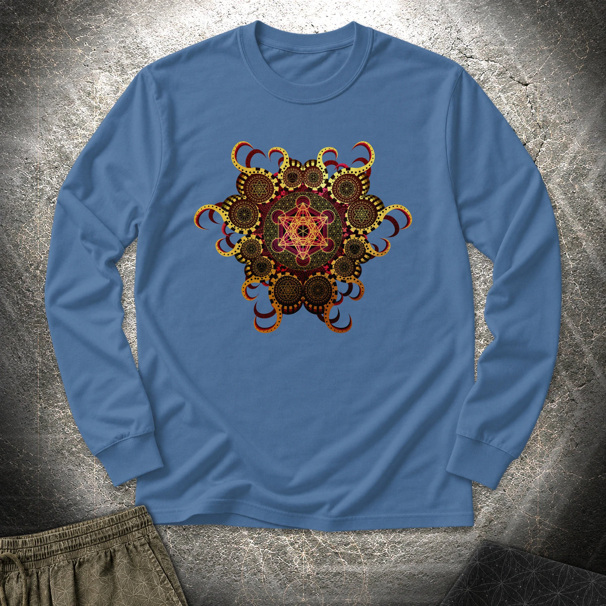 Organic Metatron - Organic Metatron Long Sleeve Shirt - Indigo Blue