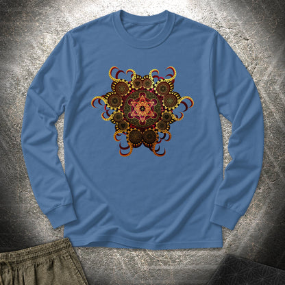 Organic Metatron - Organic Metatron Long Sleeve Shirt - Indigo Blue
