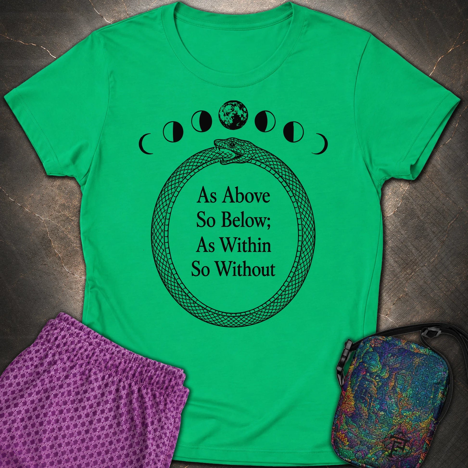 As Above So Below Ouroboros - As Above So Below Ouroboros Womens T-Shirt - Irish Green