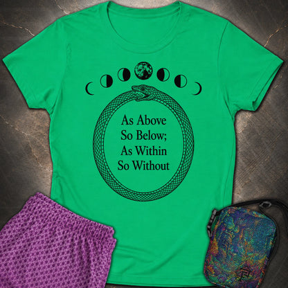 As Above So Below Ouroboros - As Above So Below Ouroboros Womens T-Shirt - Irish Green