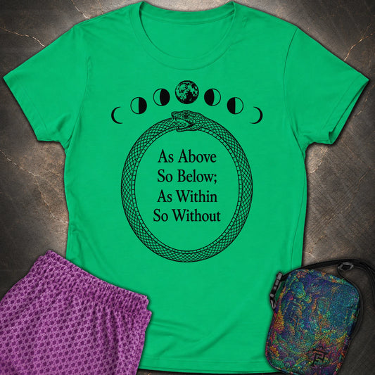 As Above So Below Ouroboros - As Above So Below Ouroboros Womens T-Shirt - Irish Green