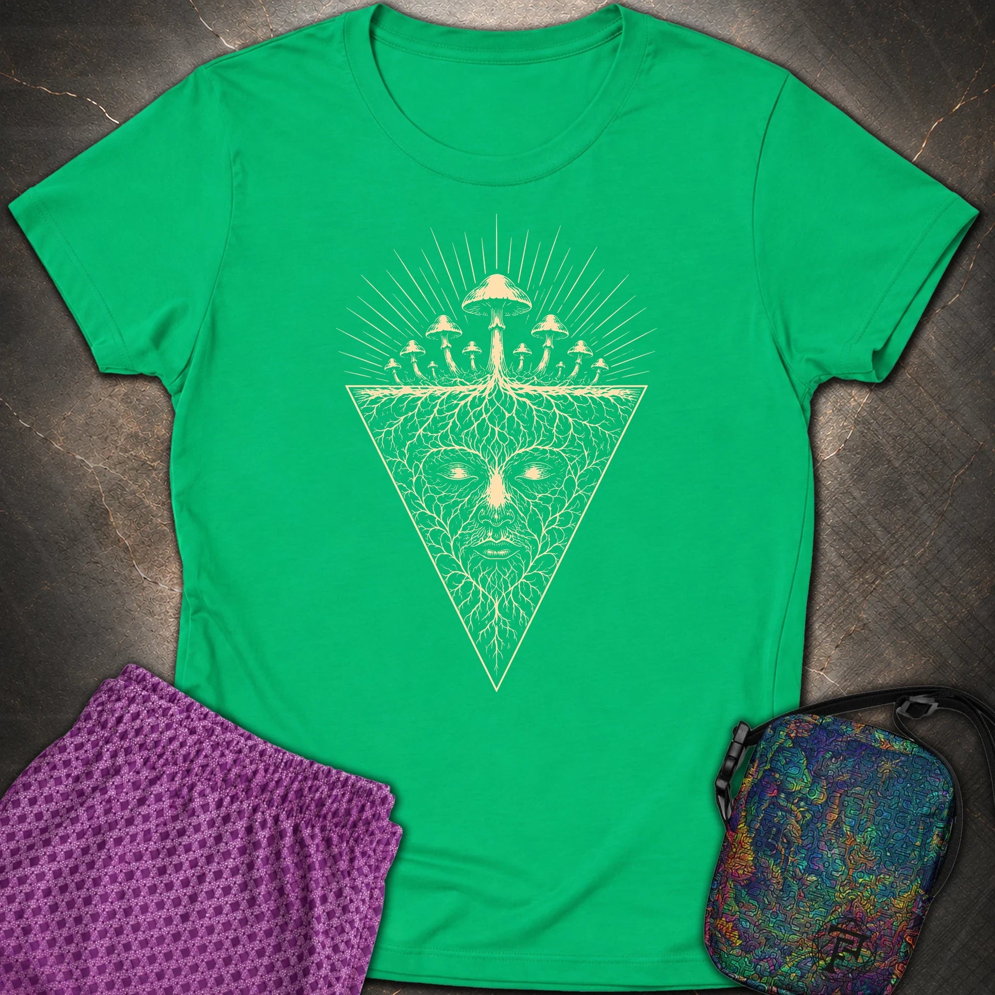 Mycelium Consciousness - Mycelium Consciousness Womens T-Shirt - Irish Green