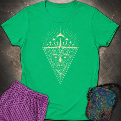 Mycelium Consciousness - Mycelium Consciousness Womens T-Shirt - Irish Green