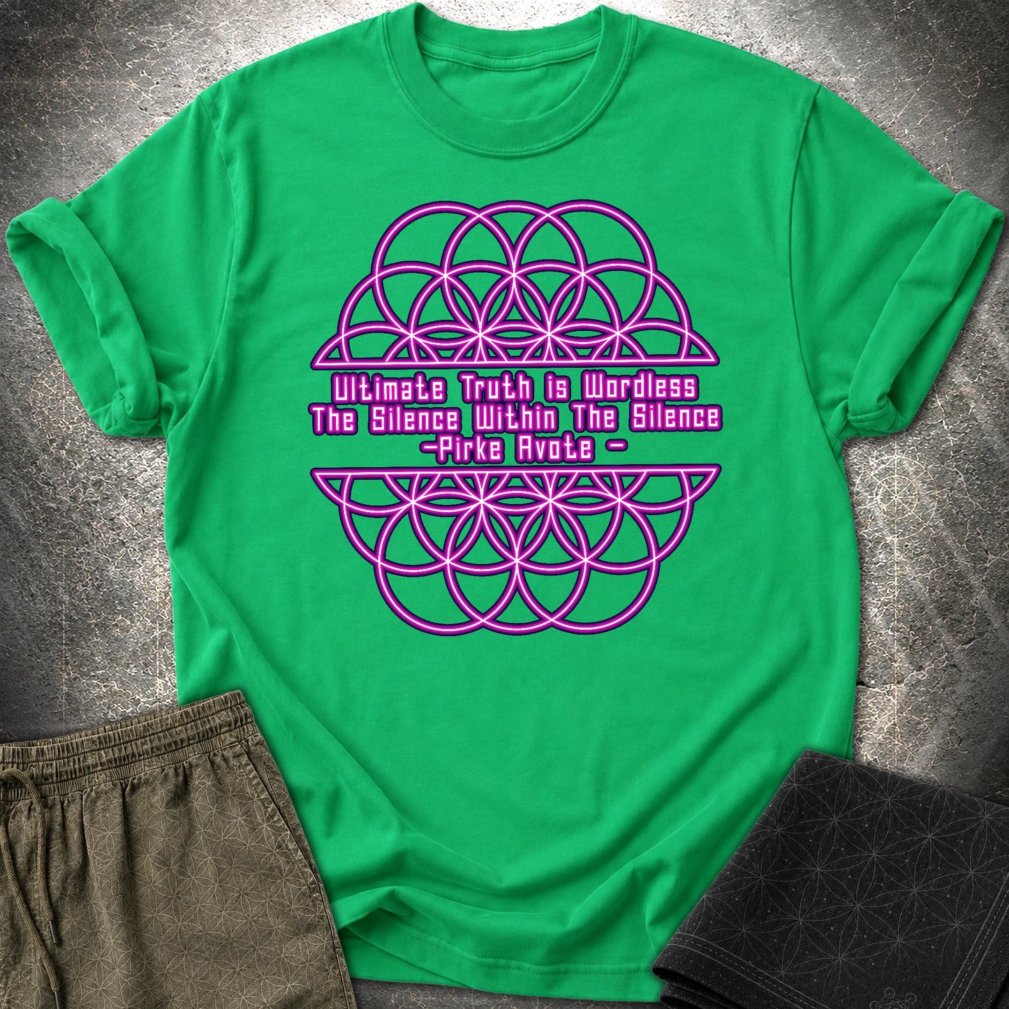 Pirke Avote Silence T-Shirt - Pirke Avote Silence T-Shirt - Irish Green