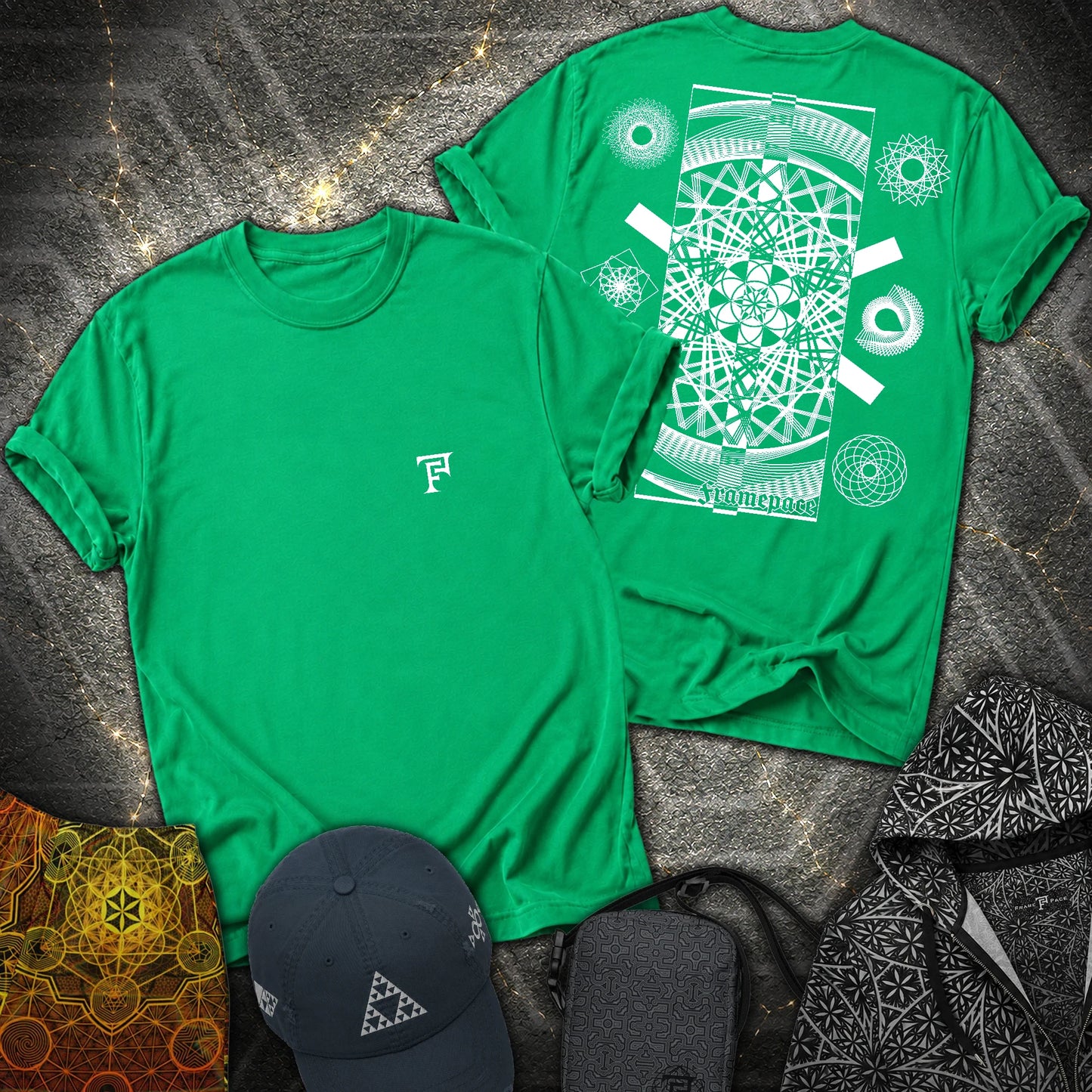 FramePace Geometry 2 Sided T-Shirt - FramePace Geometry 2 Sided T-Shirt - Irish Green