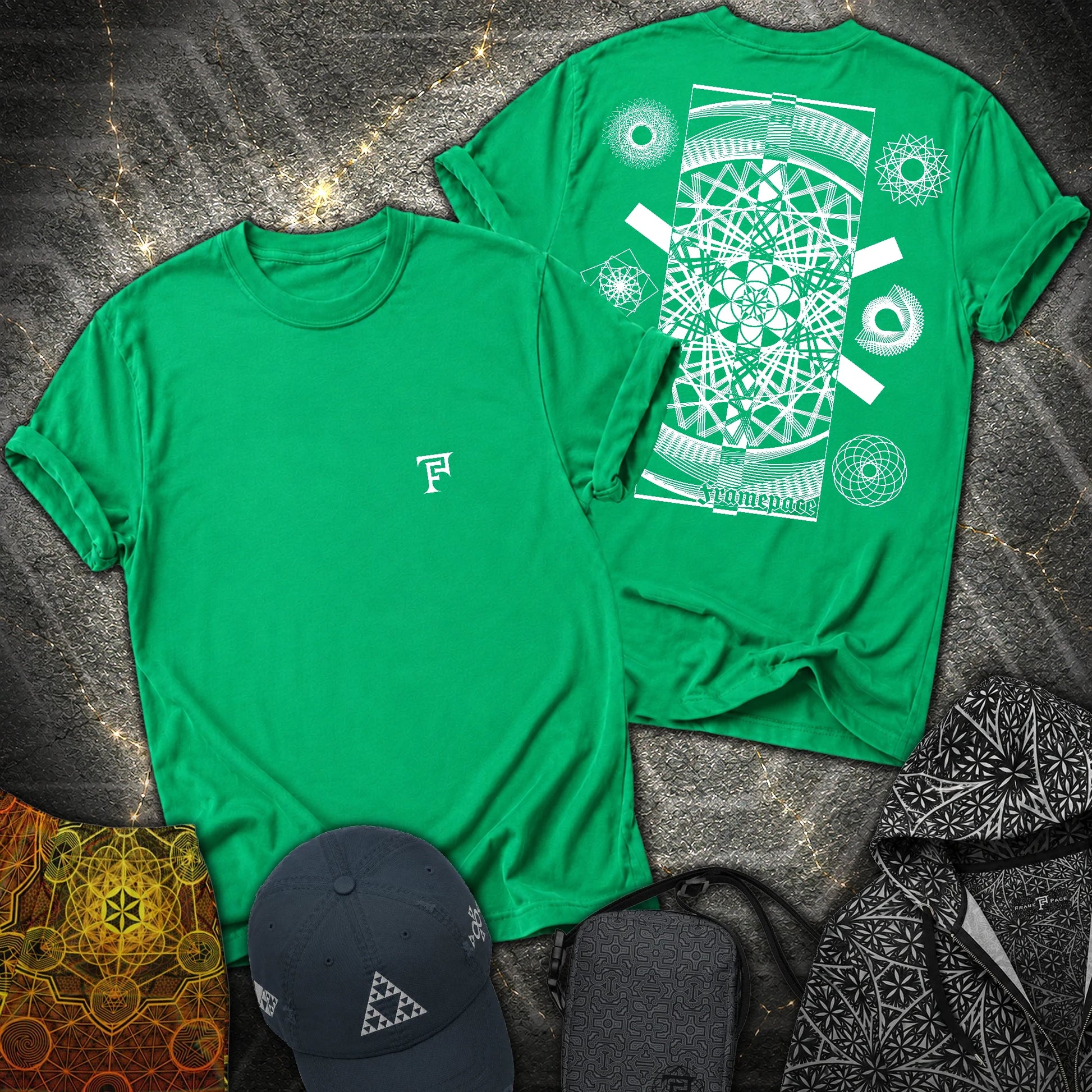 FramePace Geometry 2 Sided T-Shirt - FramePace Geometry 2 Sided T-Shirt - Irish Green