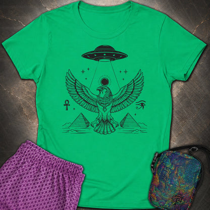 Shadow Falcon Under Alien Light - Shadow Falcon Under Alien Light Womens T-Shirt - Irish Green