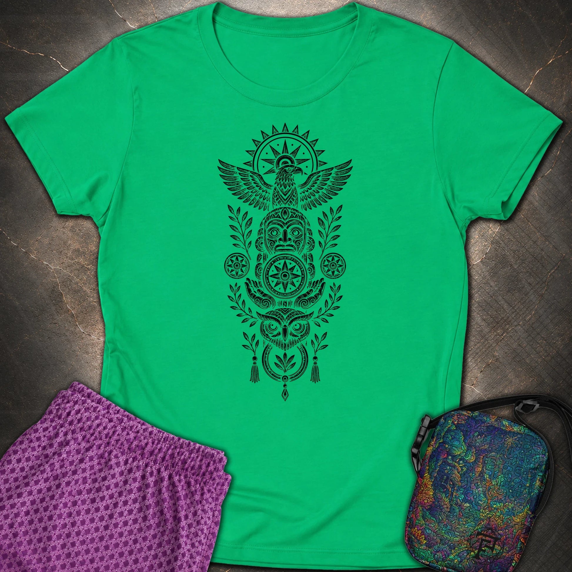 Totem Black - Totem Black Womens T-Shirt - Irish Green