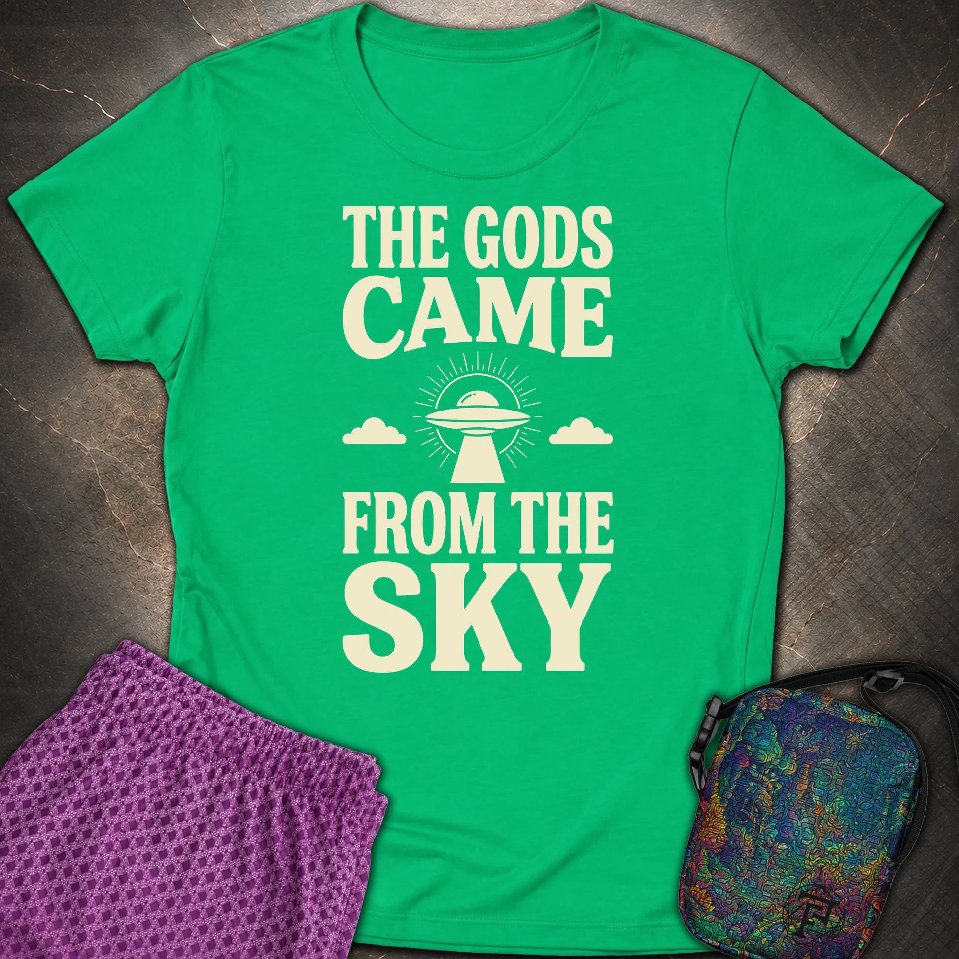The Gods Come - The Gods Come Womens T-Shirt - Irish Green