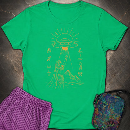 Pharaoh Reaching for the Sky Vessel - Pharaoh Reaching for the Sky Vessel Womens T-Shirt - Irish Green