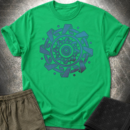 Crop Circle Blue T-Shirt - Crop Circle Blue T-Shirt - Irish Green