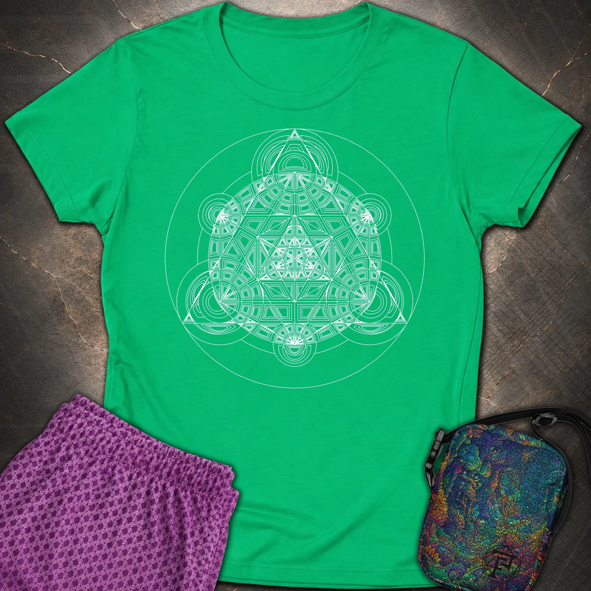 Sacred Mosaic T-Shirt - Sacred Mosaic Womens T-Shirt - Irish Green