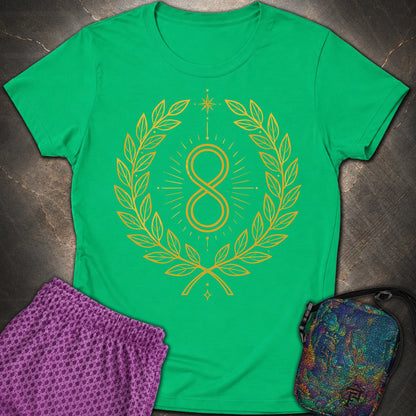 888 Infinity Wreath Unisex Womens T-Shirt - 888 Infinity Wreath Unisex Womens T-Shirt - Irish Green