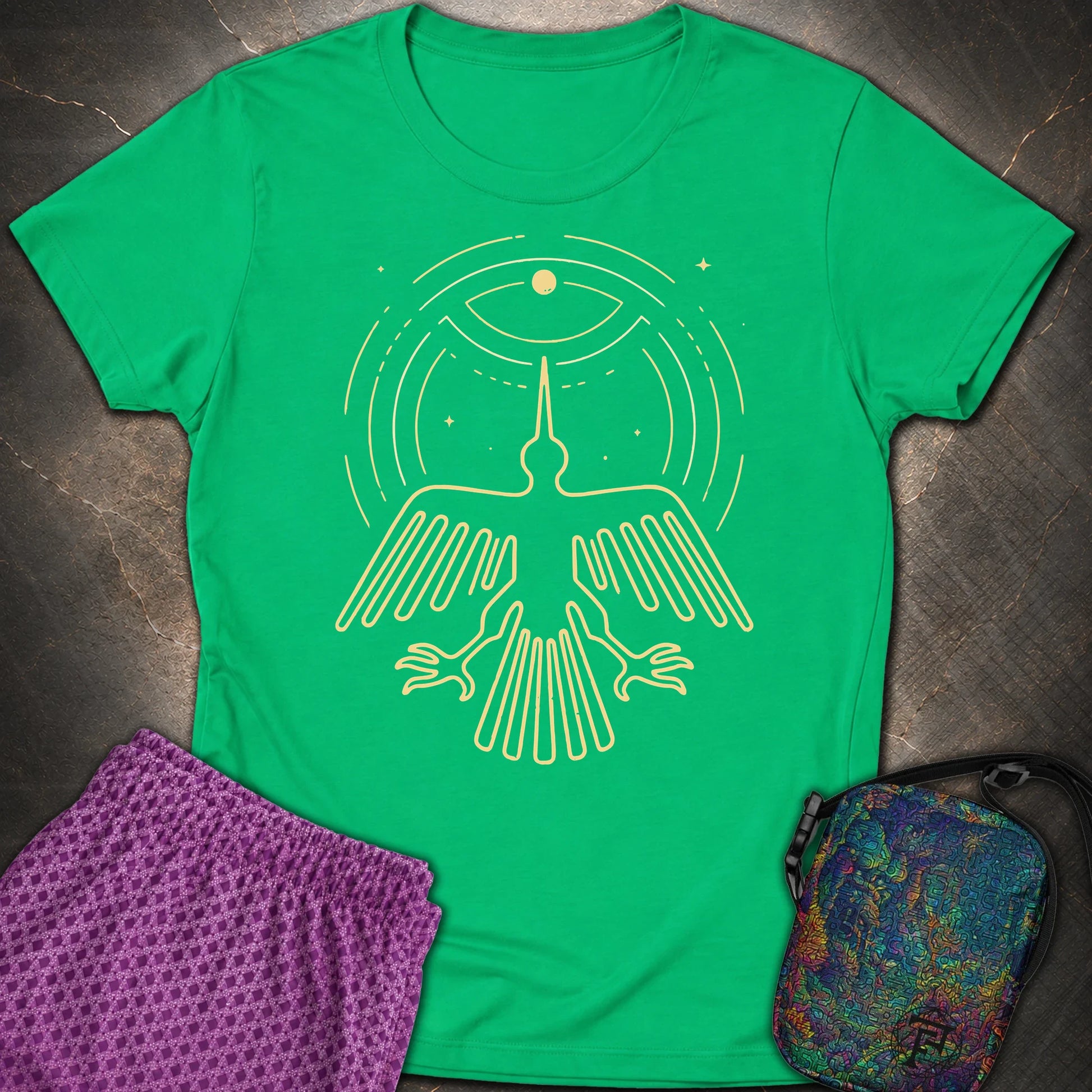 Geoglif Ptaka - Geoglif Ptaka Womens T-Shirt - Irish Green