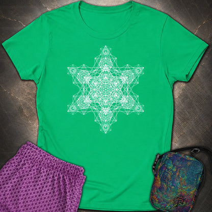 Metatron Fractal Star Women's T-shirt - Metatron Fractal Star Women's T-shirt - Irish Green