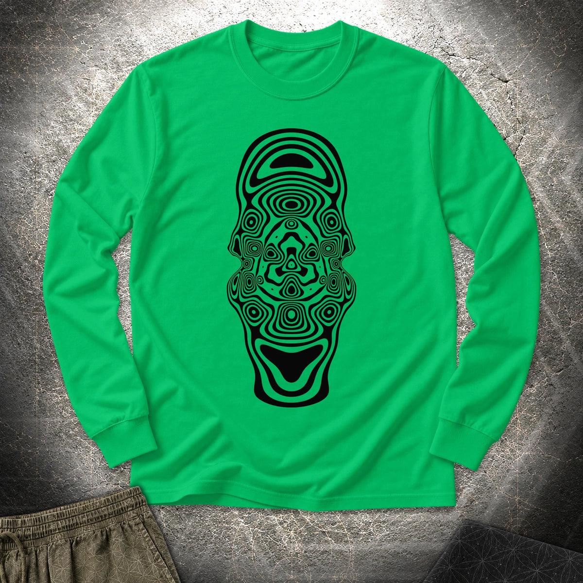 Mind Blown Black Long Sleeve Shirt - Mind Blown Black Long Sleeve Shirt - Irish Green
