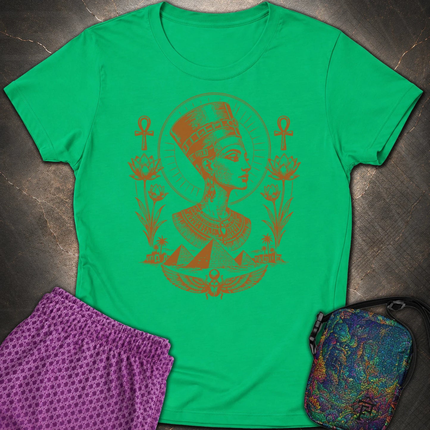 Royal Queen of the Nile - Royal Queen of the Nile Womens T-Shirt - Irish Green