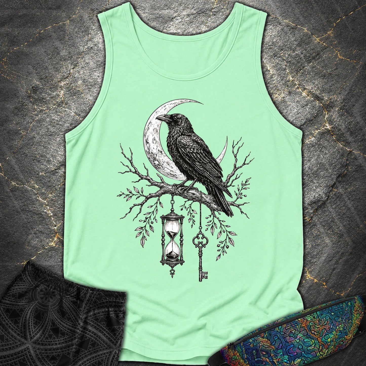 Crow Hourglass Key - Crow Hourglass Key Comfort Tank Top - Island Reef