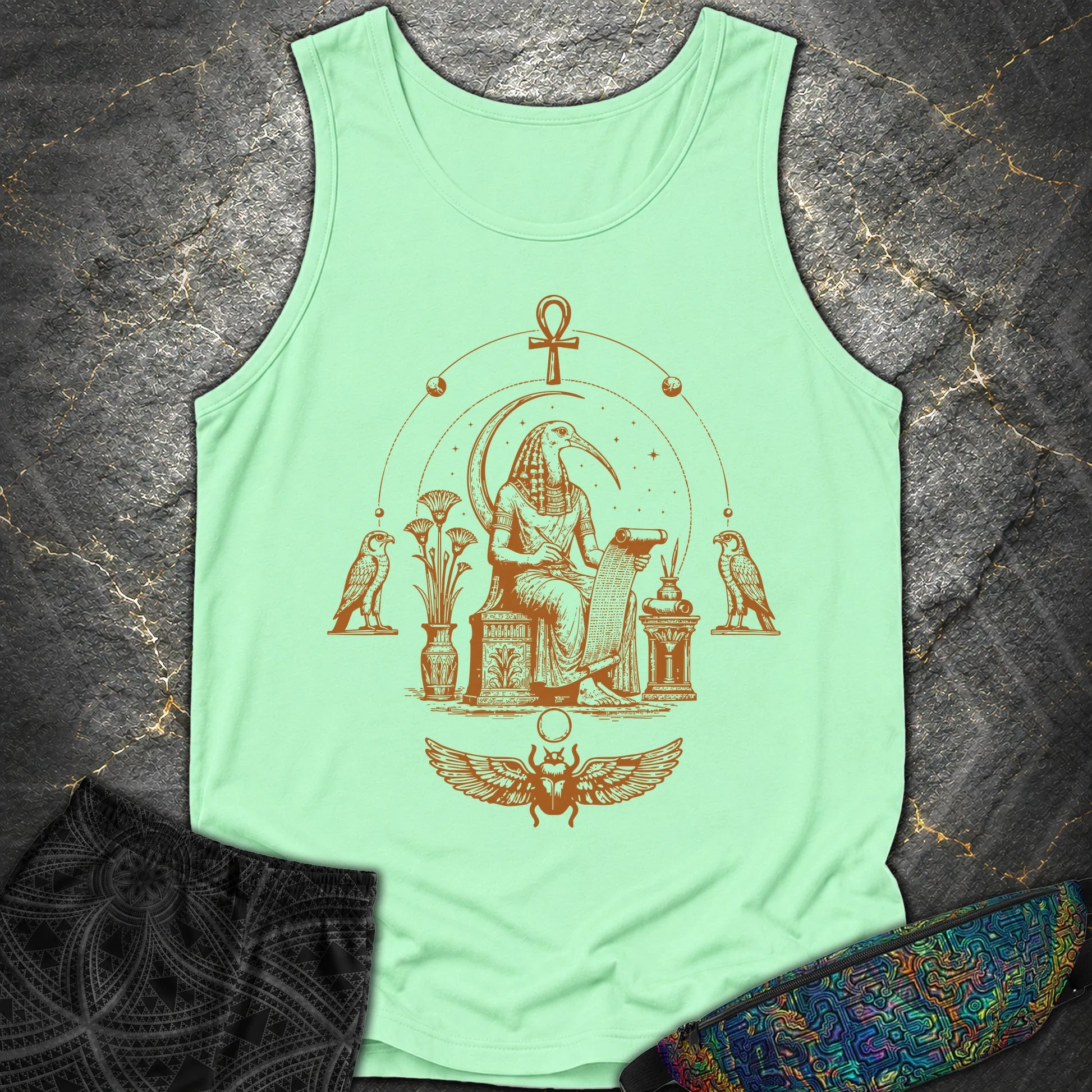 Ibis Scribe Beneath the Moon - Ibis Scribe Beneath the Moon Comfort Tank Top - Island Reef
