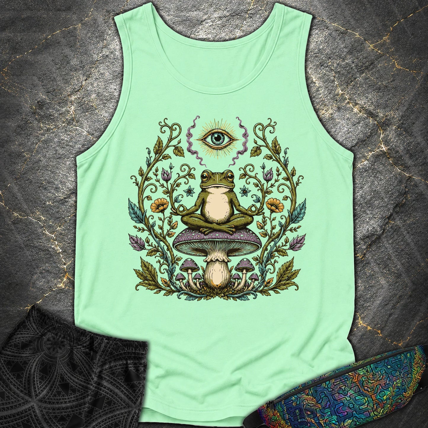 enlightened Frog - enlightened Frog Comfort Tank Top - Island Reef