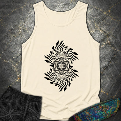Spiral Metatron T-Shirt - Spiral Metatron Comfort Tank Top - Ivory