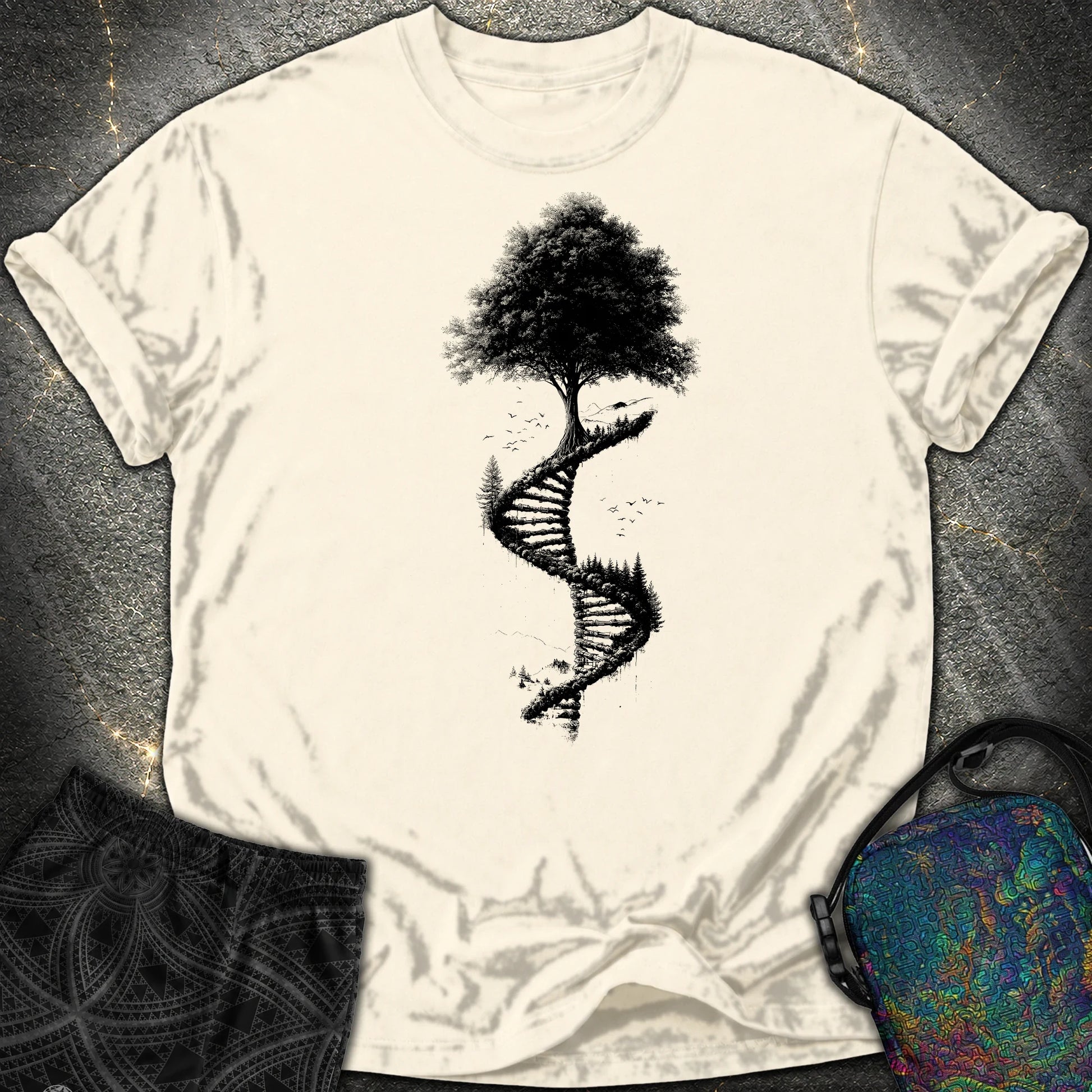 Tree of Life DNA Double Helix Comfort T-Shirt - Tree of Life DNA Double Helix Comfort T-Shirt - Ivory