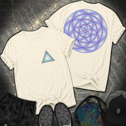 Sierpinski Seed Of Life 2 Sided T-Shirt - Sierpinski Seed Of Life 2 Sided Comfort T-Shirt - Ivory