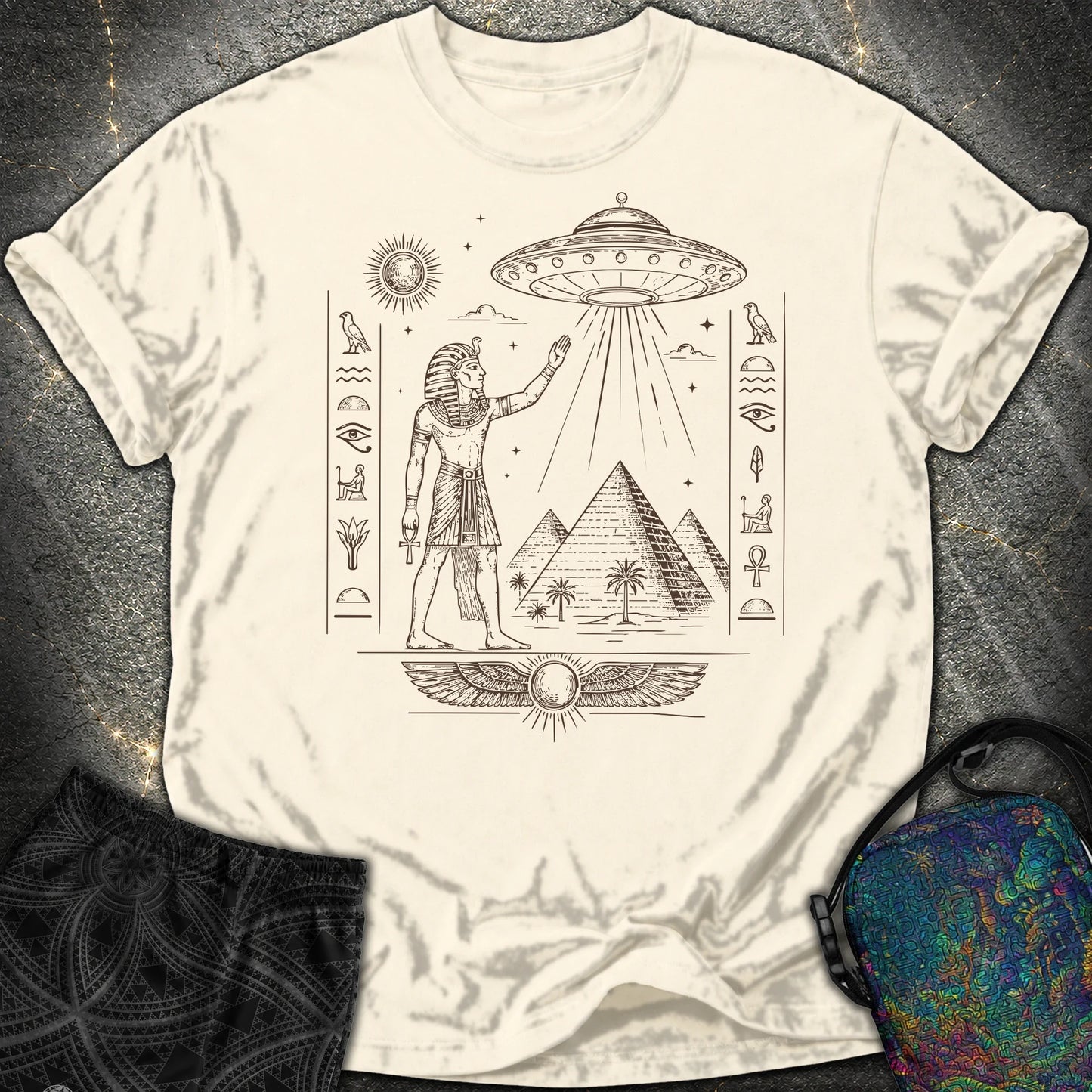 Pharaoh Beneath the Star Vessel - Pharaoh Beneath the Star Vessel Comfort T-Shirt - Ivory