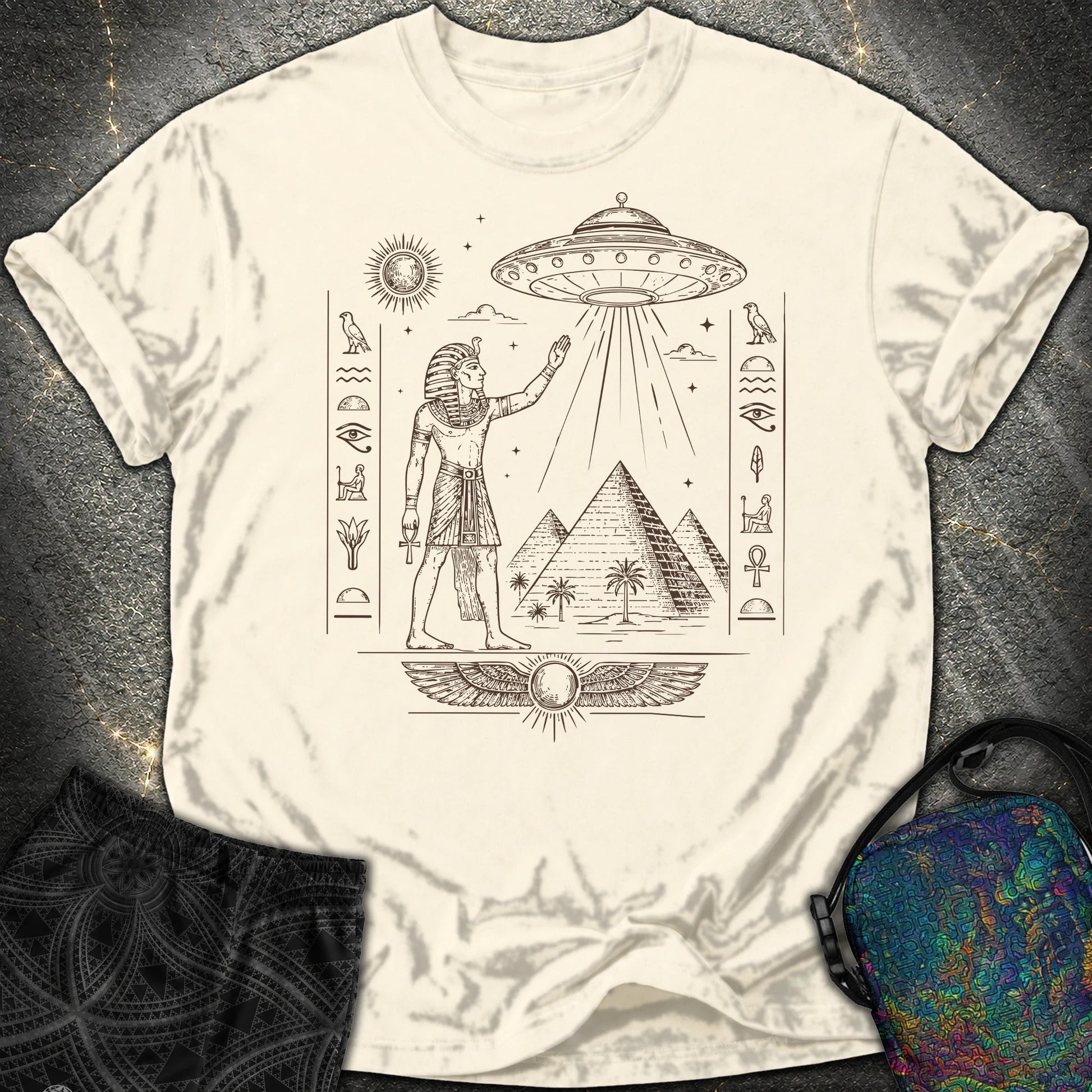 Pharaoh Beneath the Star Vessel - Pharaoh Beneath the Star Vessel Comfort T-Shirt - Ivory