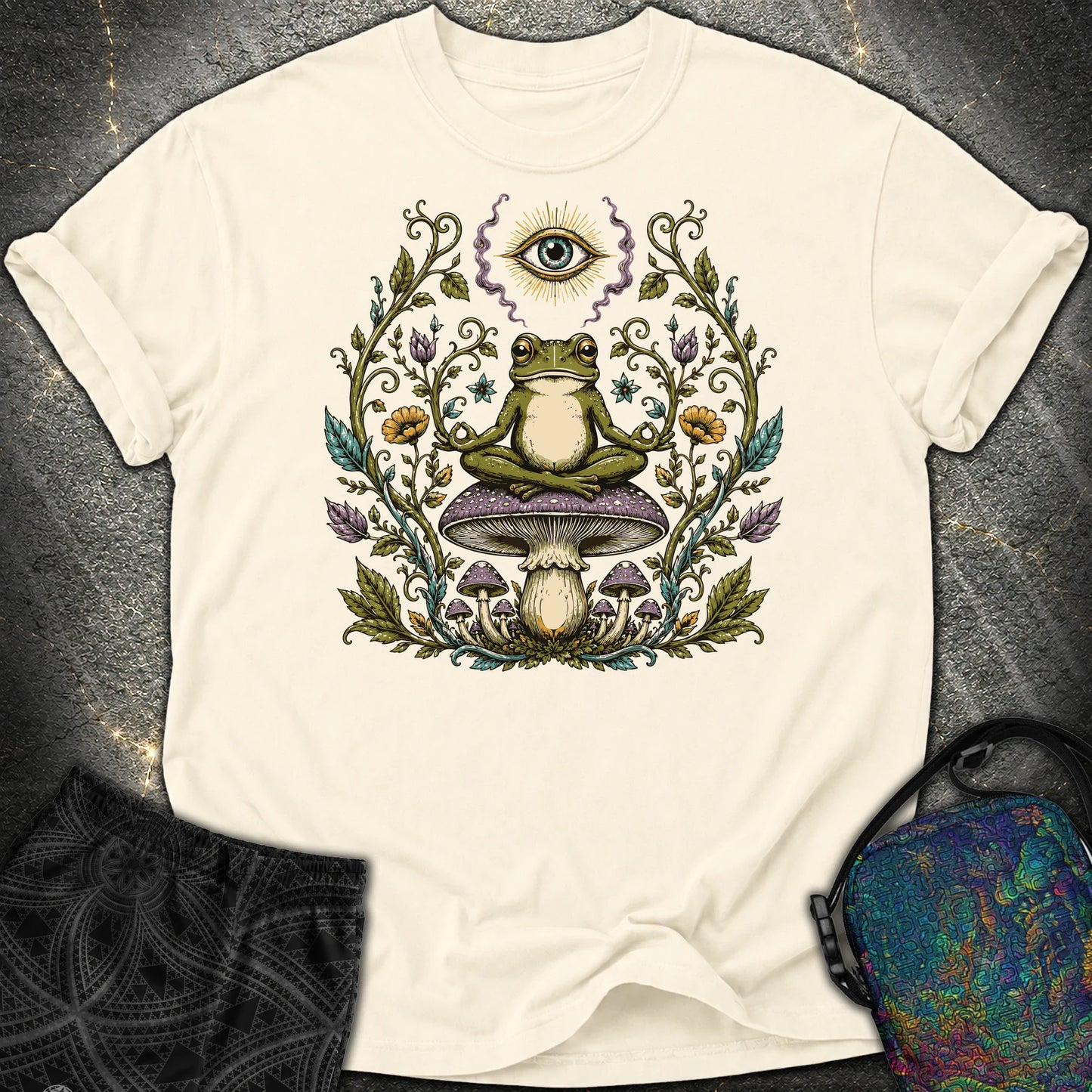 enlightened Frog - enlightened Frog Comfort T-Shirt - Ivory