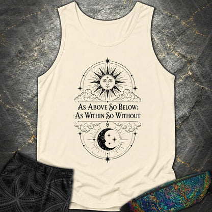 As Above So Below Sun Moon - As Above So Below Sun Moon Comfort Tank Top - Ivory