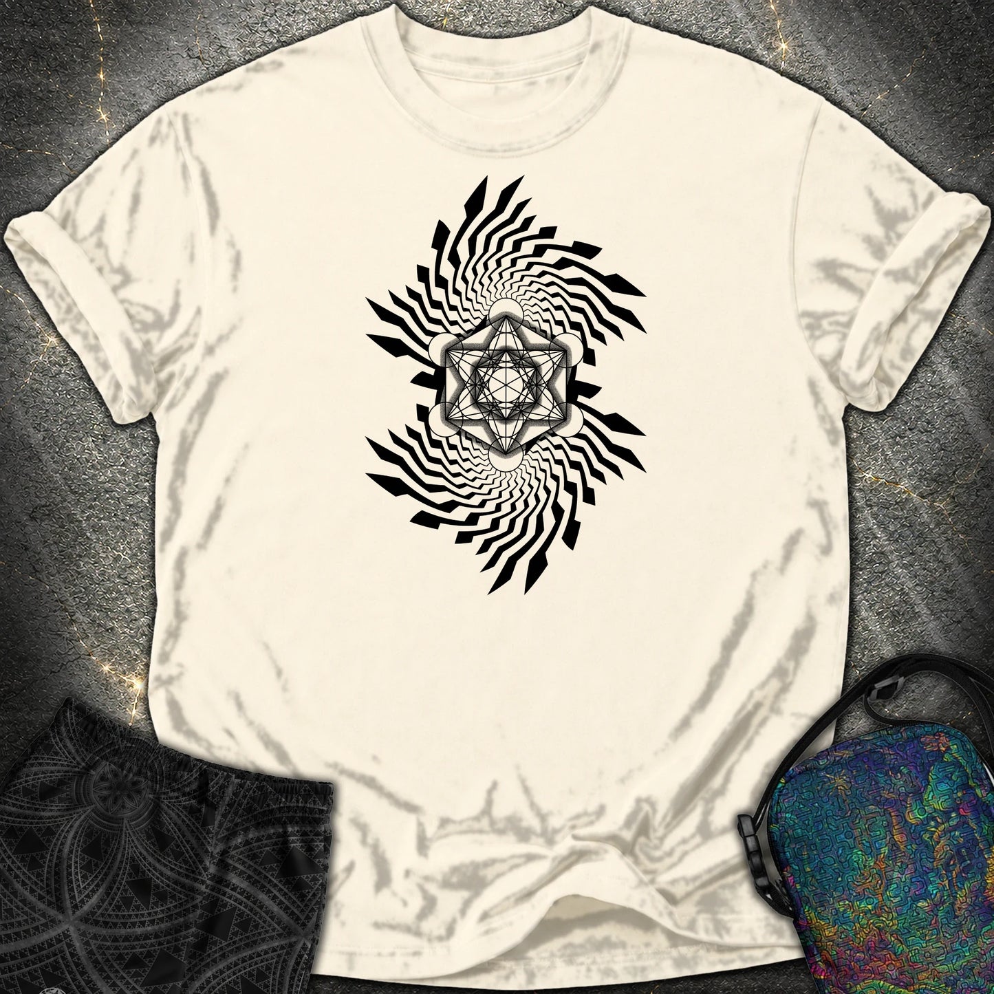 Spiral Metatron Comfort T-Shirt - Spiral Metatron Comfort T-Shirt - Ivory