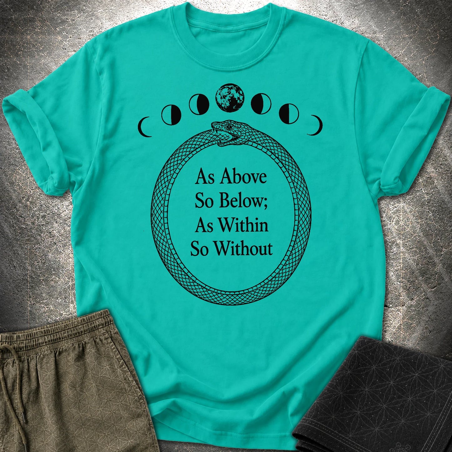 As Above So Below Ouroboros - As Above So Below Ouroboros T-Shirt - Jade Dome