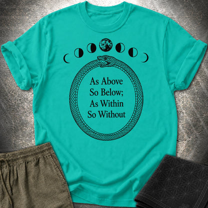 As Above So Below Ouroboros - As Above So Below Ouroboros T-Shirt - Jade Dome