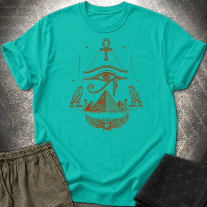 Eye Above the Ancient Pyramids - Eye Above the Ancient Pyramids T-Shirt - Jade Dome