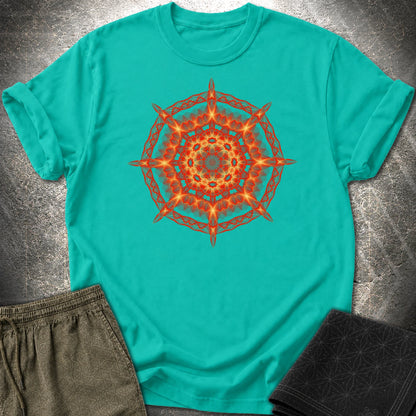 Radiant Geometry Portal Mandala - Radiant Geometry Portal Mandala T-Shirt - Jade Dome
