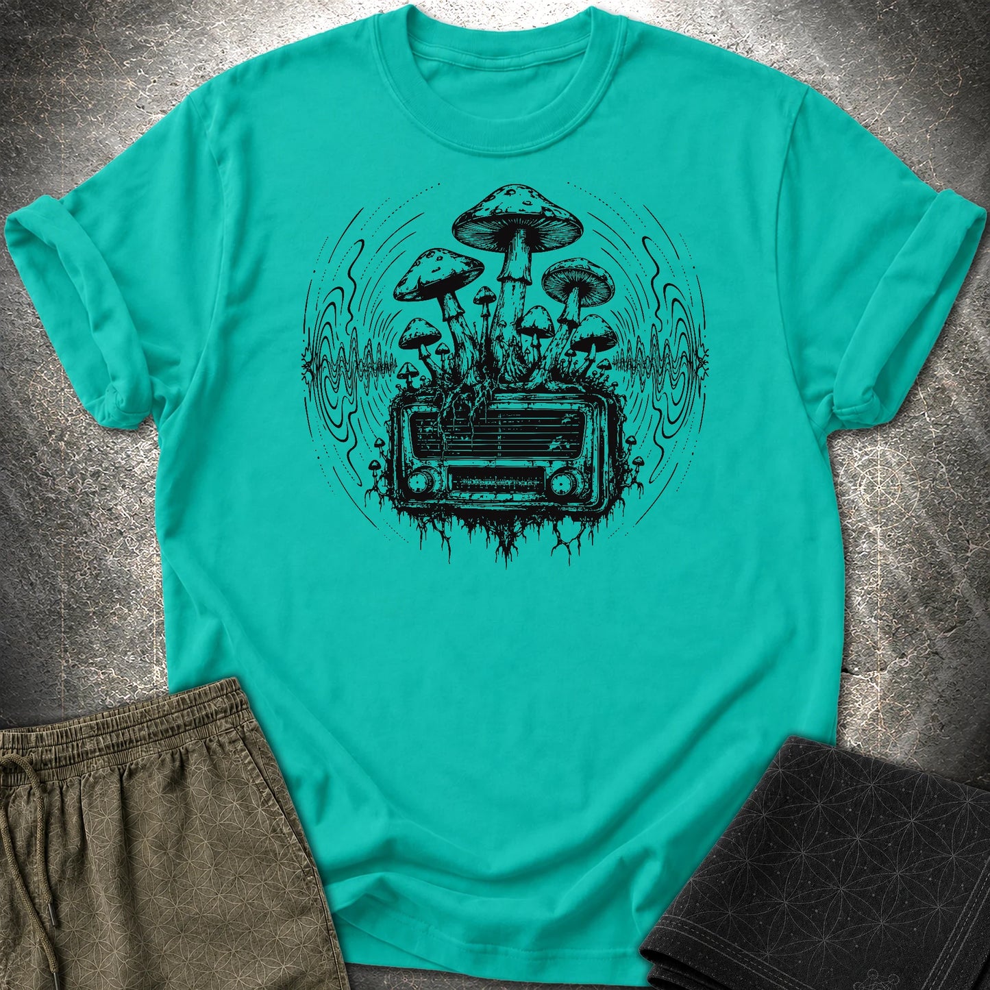Mushroom Radio - Mushroom Radio T-Shirt - Jade Dome