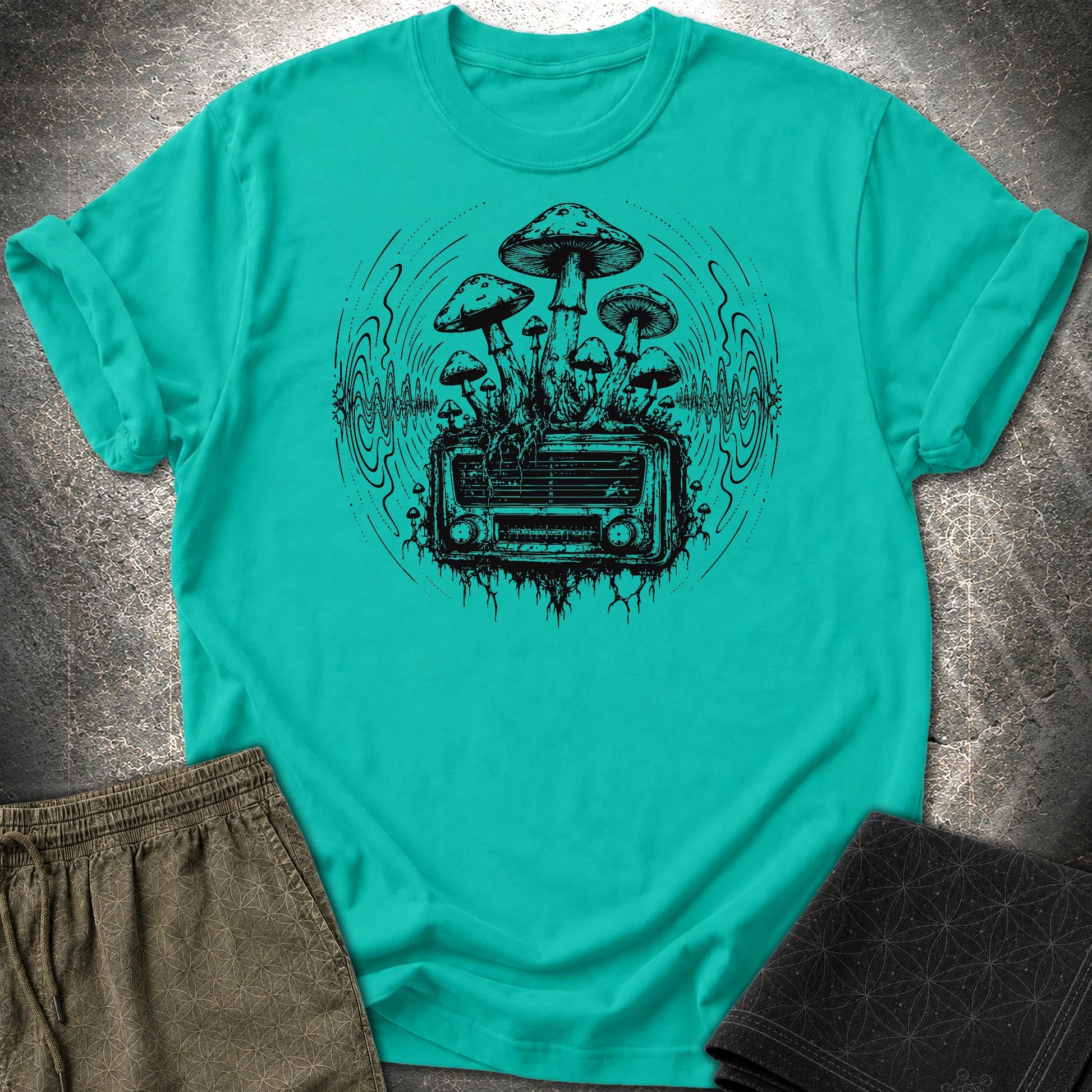 Mushroom Radio - Mushroom Radio T-Shirt - Jade Dome