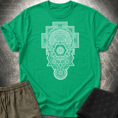 Sacred Geometry Encyclopedia T-Shirt - Sacred Geometry Encyclopedia T-Shirt - Kelly Green