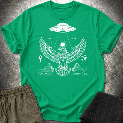 Solar Falcon Beneath the Starship - Solar Falcon Beneath the Starship T-Shirt - Kelly Green