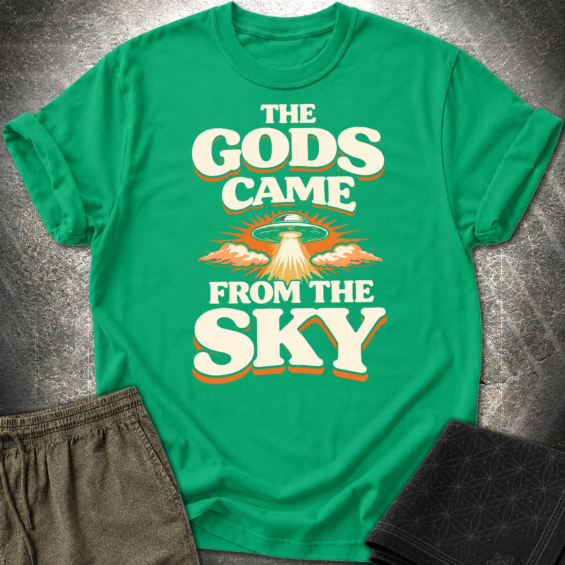 The Gods Came From Sky - The Gods Came From Sky T-Shirt - Kelly Green