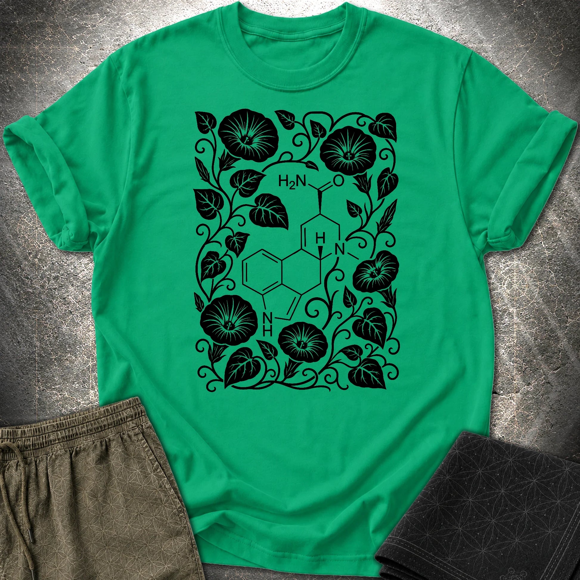 Morning Glory Molecule - Morning Glory Molecule T-Shirt - Kelly Green