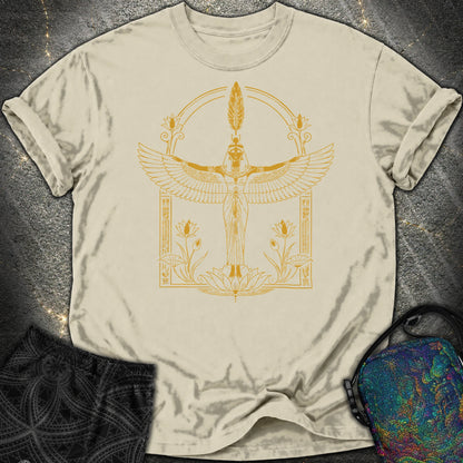Winged Goddess of Sacred Balance - Winged Goddess of Sacred Balance Comfort T-Shirt - Khaki